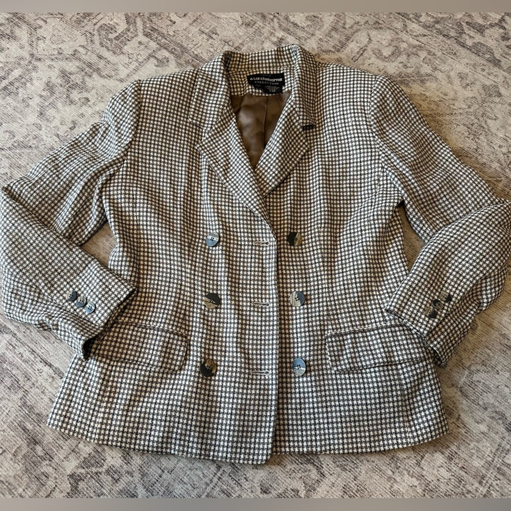 Vintage Liz Claiborne Houndstooth Blazer